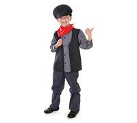 Black, Grey, & Red Chimney Sweep Child Costume Set (Medium) - Comfortable & Adorable Design, Perfect for Themed Parties, Halloween, World Book Day, & Dress Up Halloween Halloween