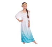 Roman Goddess Costume Greek Toga Tunic Empress Mythology Gown Kids Fancy Dress