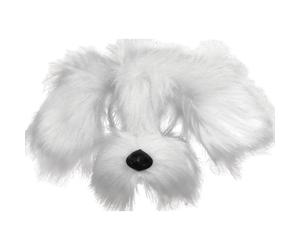 Official Forum EM358 White Shaggy Dog With Sound Mask Eye Masks