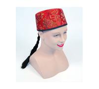 Official Forum Red Chinese Mandarin Hat & Plait