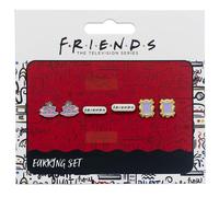 Official Friends Set of 3 Earring Studs | Frame, Coffee Cup & Friends Logo