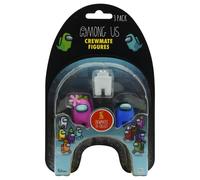 Official & Fully Licensed Among Us White Pink Blue Crewmate Figures 3-Pack