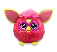 Official Furby Plush 8.65inch/22cm tall - Fluffy Short Hair Soft Toy in Hot Pink & Yellow | Collectible Interactive-Inspired Cuddly Toy