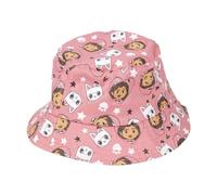 Official Gabby's Dollhouse Kids Bucket Hat | Girls Sun Hat Kids | Perfect Children's Sun Hat for Summer Holidays and Beach Days Pink