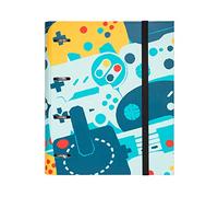 Official Gamer 4 Ring Binder - A4 Folders Ring Binder - 10.6 x 12.6 inches / 27 x 32 cm - Ring Binder A4 - A4 Ringbinder - 4 Ring Binder A4 - Cute Stationary