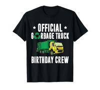 Official Garbage Truck Birthday Crew Funny Party T-Shirt