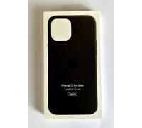 OFFICIAL GENUINE APPLE IPHONE 12 PRO MAX LEATHER MAGSAFE CASE BLACK MHKM3ZM/A