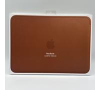 OFFICIAL GENUINE APPLE MACBOOK 12” LEATHER SLEEVE SADDLE BROWN COVER CASE NEW