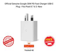 Official Genuine Google 30W PD Fast Charger USB-C Fits Pixel 8 7 6 5 Plug Only