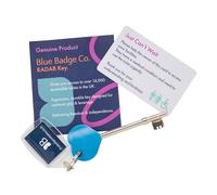 Official & Genuine NKS RADAR Key for Disabled Toilets, Blue Badge Co Accessible Loos in The UK, Free Just Can't Wait Card. Easy Turn Access Key, Ideal for Disabled Blue Badge Holders