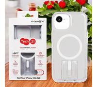Official Genuine Tech21 ( iPhone 16e) EvoCrystal Kick Case MagSafe Cover - Clear