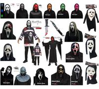 Gold Scream Mask Ghost Face Golden Masks Halloween Movie Adults Fancy Dress New