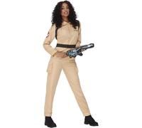 Official Ghostbusters Ladies Costume Jumpsuit Adult Fancy Dress with Backpack