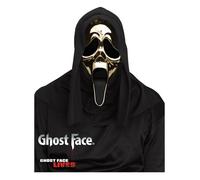 Official GOLD Metallic Ghost Face® Mask Hooded Shroud Scream Halloween Age 15+