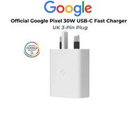 Official Google Pixel 30W USB-C Fast Charger UK Plug - Pixel 5/6/7/8 Pro - White