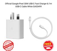 Official Google Pixel 30W USB-C Fast Charger with 1m USB-C Cable White