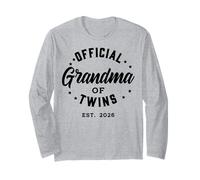 Official Grandma of Twins 2026 Baby Announcement Gifts Long Sleeve T-Shirt