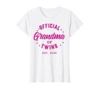 Official Grandma of Twins 2026 Pregnancy Announcement Gifts T-Shirt