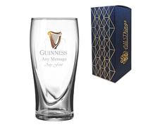 Official Gravity Guinness Pint Glass, Engraved with Any Message, Personalise for Any Occasion, Gift Boxed, Holds Up to 20oz/570ml