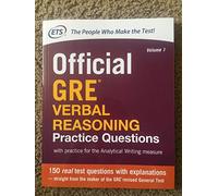 Official GRE Verbal Reasoning Practice Questions: 1
