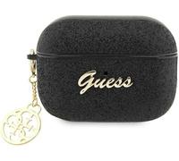 Guess GUAP2GLGSHK Case for AirPods Pro 2 Black Glitter Flake 4G Charm