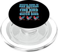 Official Guide To Bird Watching Birdwatching Birding Birder PopSockets PopGrip for MagSafe
