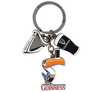 Official Guinness Multi-Charm Keyring With Pint, Harp And Toucan Charms