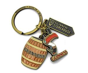 Official Guinness Multi-Charm Keyring With Toucan, Sign And Barrel Charms