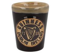 Official Guinness Pottery Shot Measure with Harp Logo Design