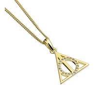 Official Harry Potter Deathly Hallows Gold Necklace Embellished with Swarovski® Crystals