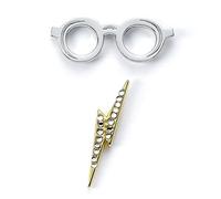 Official Harry Potter Glasses & Lightning Bolt Pin Badge by The Carat Shop