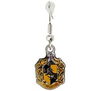 Harry Potter Hufflepuff Crest Drop Earrings - Zinc / Copper / Aluminium
