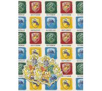 Official Harry Potter Luxury 2 Sheet 2 Tag Wrapping Paper, Harry Potter