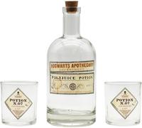OFFICIAL HARRY POTTER POLYJUICE POTION BOTTLE DECANTER & 2 GLASS TUMBLERS SET