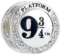 Harry Potter Sterling Silver Platform 9 3/4 Spacer Bead with Swarovski Crystals