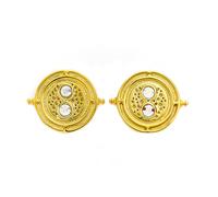 Official Harry Potter Sterling Silver Gold Plated Time Turner Stud Earrings