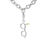 Official Harry Potter Sterling Silver Lightning Bolt & Glasses Clip on Charm by The Carat Shop