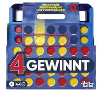 Official Hasbro Games 4 Wins Game (2025 Edition) | Practical Storage, Carry Box, Point Counter | From 6 Years | 2 Players | Family Game for Children - German Version