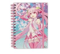 OFFICIAL HATSUNE MIKU CHERRY BLOSSOM A5 NOTEBOOK NOTE PAD BOOK JOTTER NEW ABY