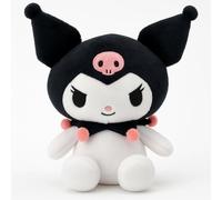 Official Hello Kitty Plush - 15CM Sitting Kuromi, Perfect for Collectors and Hello Kitty Fans, Sanrio Gifts, Plushie, Kuromi