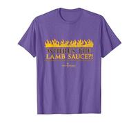 Official Hell's Kitchen: Where's The Lamb Sauce?! T-Shirt, Men, Purple Heather, Large
