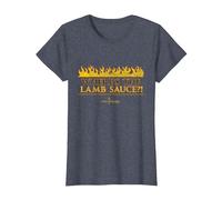Official Hell's Kitchen: Where's The Lamb Sauce?! T-Shirt, Women, Heather Blue, Small