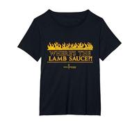 Official Hell's Kitchen: Where's The Lamb Sauce?! T-Shirt, Women's Plus, Black, 6X