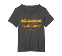 Official Hell's Kitchen: Where's The Lamb Sauce?! T-Shirt, Women's Plus, Dark Heather Grey, 5X