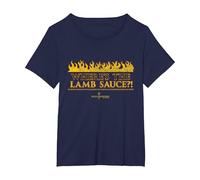 Official Hell's Kitchen: Where's The Lamb Sauce?! T-Shirt, Women's Plus, Navy Blue, 1X