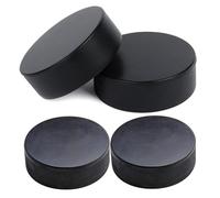 Official Hockey Pucks, Training Hockey Pucks, Pack of 4 Standard Size Practice Pucks - Indoor Use, 2.5 cm Thick, Ice Hockey Accessories for Teens, Adults and Hockey Enthusiasts