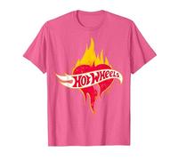 Official Hot Wheels Fiery Heart, Multiple Colours T-Shirt, Men, Pink Heather, XX-Large