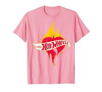 Official Hot Wheels Fiery Heart, Multiple Colours T-Shirt, Men, Pink, Large