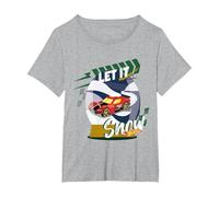 Official Hot Wheels 'Let It Snow' Design, Multiple Colours T-Shirt, Women's Plus, Heather Grey, 6X