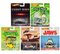 Official Hot Wheels Retro Entertainment Premium Diecast Model Cars Full Set of 5